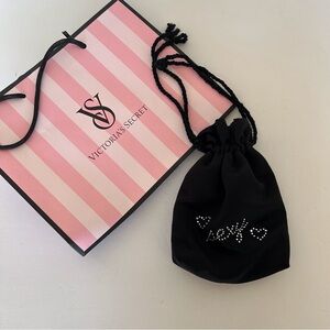 VICTORIAS SECRET SATIIN DRAWSTRING POUCH
